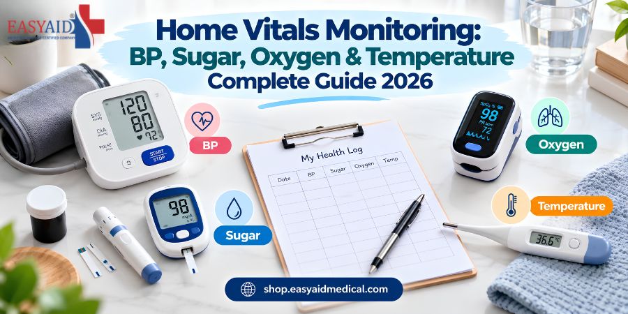 Home Vitals Monitoring BP, Sugar, Oxygen & Temperature — Complete Guide 2026